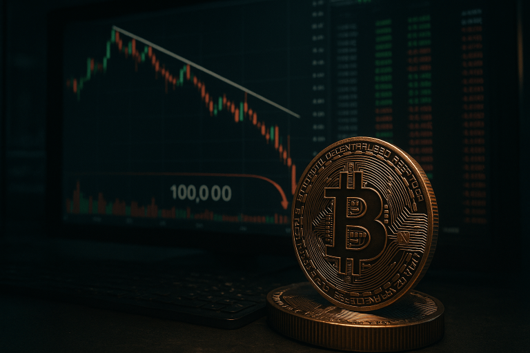 Bitcoin rising wedge breakdown